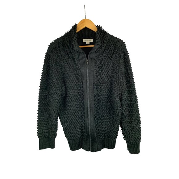 Treasure & Bond XS Black Textured Zip-Up Sweater Jacket - Picture 1 of 5